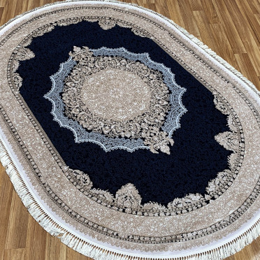 Ковер 9071E C_MAVI/C_KREM овал SHIMAL