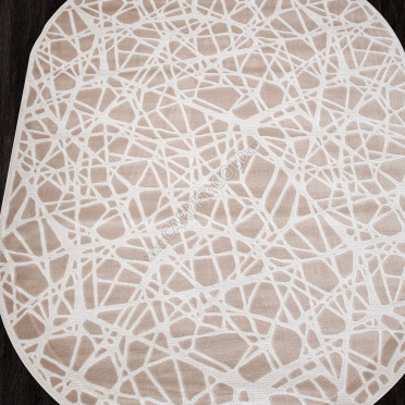 Российский ковер D967 - BEIGE - Овал - коллекция MIRANDA