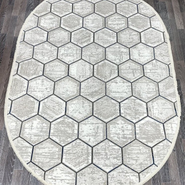 Ковер Gordion 16128_1 овал в скандинавском стиле