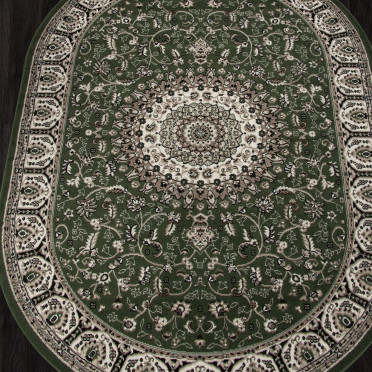 Ковер D409 - GREEN - Овал - коллекция GAVANA