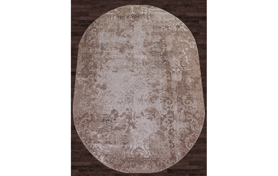 Ковер турецкий овальный 03708A BROWN - коллекция ARMINA