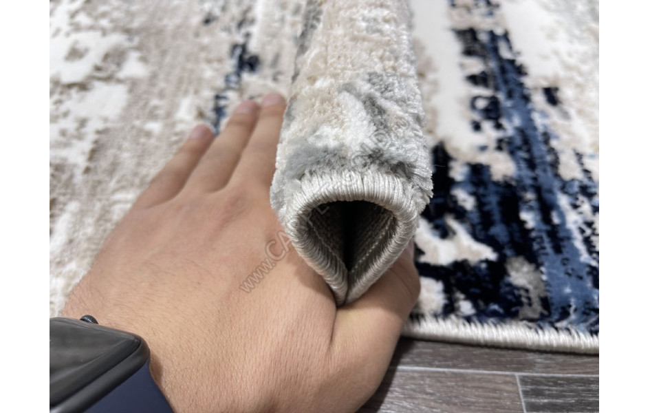 Турецкий ковер 40638A_COKME BEJ / LACIVERT ОВАЛ