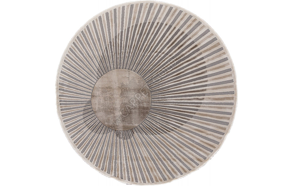 Ковер 00837C - GREY / BROWN - Круг - коллекция SAFIR