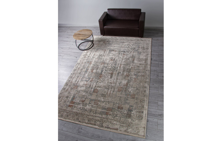 Ковер G078J2 - D.GREY / BEIGE - Прямоугольник - коллекция ROYAL